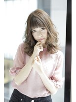 ルルディ バイ アフロディーテ銀座(luludi by APHRODITE)&nbsp;黒髪/グレーベージュ/レイヤーロング/前髪パーマ/銀座