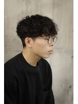 メゾンフォーメン(Maison for men)&nbsp;波巻きハイライトアップバングツーブロックマッシュ
