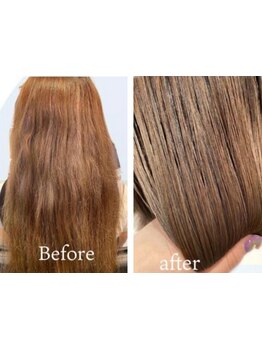 ［D-BOYが誇るプレミアム酸性ストレート\19800～］ブリーチ歴があってもここまで綺麗に！