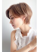 フラミューム 恵比寿(flammeum)&nbsp;大人可愛い20代30代40代黒髪前下がりショートボブ丸みショート