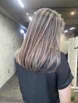 アポロ 横浜駅店(apollo)&nbsp;ハイライトバレイヤージュダブルカラーミルクティーベージュ