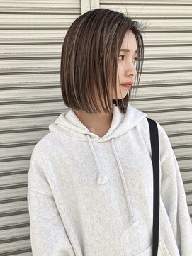 ソウバイジョージ(Sow by George) 切りっぱなしボブハイライト10代20代30代福岡天神博多