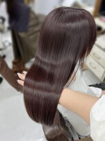 ハピネス 梅田茶屋町店(HAPPINESS) 髪質改善トリートメント/パープルブラック/レイヤーロング