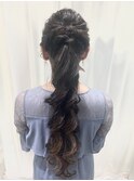 ロングポニーテール/結婚式お呼ばれヘア/参列ヘア/二次会ヘア