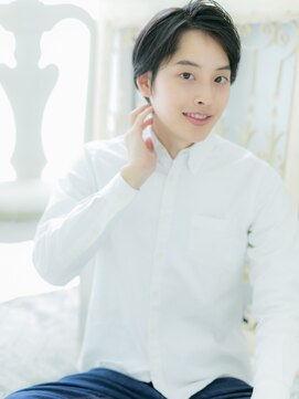 モッズ ヘア 福岡姪浜店(mod's hair) mod's姪浜/アッシュブラック七三分け爽やかビジカジショートh