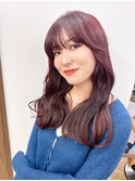 ピンクブラウン 赤みブラウン 暖色カラー 韓国ヘア