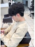 最旬毛流れフェザーショート大宮メンズカットパーマ美容室