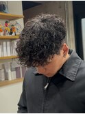 スペインカール ツイストスパイラル眉カットメンズパーマ