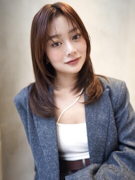 ニコ トウキョウ 渋谷(nico TOKYO) 顔まわりレイヤーハッシュレイヤー透明感オリーブグレージュ渋谷