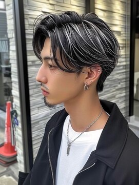 ディモアンド 表参道(Dimo&) xハイライト/サーフカール/スパイキーショート/ブルーブラック