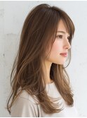 シフォンレイヤーセミロング