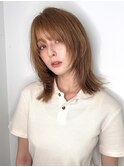 顔まわりレイヤーミディ/20代/30代/40代