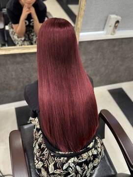 ラブスタシー 京都河原町店(lovestasy) ブリーチダブルカラー/ワインレッド/髪質改善/ケアブリーチ