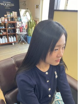 プログレス(PROGRESS)の写真/オーガニックな香草カラーで、白髪をおしゃれに生かすサロンです★自然な艶と透明感で、品のある大人髪に。