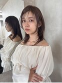 ハニーベージュ/レイヤーカット/顔まわりカット