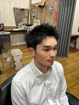 MEN’S HAIR/サーフカール/刈り上げセンターパート/印西