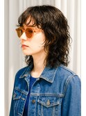 原宿ミディアムレイヤースパイラルパーマ20代女性30代女性ウルフ