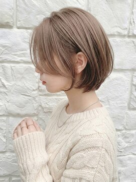 ラミ(L'ami) 【東 純平】前髪なし 丸み レイヤーショートボブ