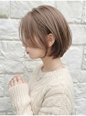 【東 純平】前髪なし 丸み レイヤーショートボブ