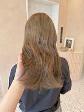 オン キャナルシティ博多前店(on) 【中里恵梨】艶カラー/ケアカラー/ヘーゼルベージュ/ミディアム