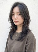 くびれレイヤー/ナチュラルウルフ/ダークアッシュ/似合わせp上尾