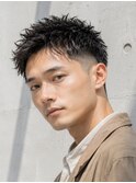 爽やかメンズショート刈り上げアップバング20代30代40代