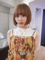 カシェル トウキョウ(Cashel Tokyo) ボブ ミルクティーベージュ グレージュ ハッシュボブ あご下