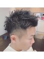 ビーヘアー(BE hair) バーバースタイルを生かしたフェードスタイル。