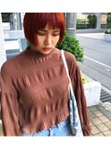 ミニボブ×オレンジ