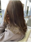 ブリーチなしで透明感カラー/育てるベージュ/アッシュベージュ
