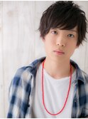 ≪mod's men≫黒髪でキマルこなれ感！くせ毛ショートマッシュd