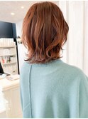 福山Caary外ハネくびれウルフ ベージュカラー
