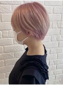 ☆ピンクベージュ♪くびれショートピンク☆ツーブロック刈上げ