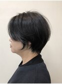 30代40代50代似合わせひし形ショートボブナチュラルショート