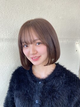 ボアップ 新居浜店(boappu) #ブラウン #ボブ #チョコレート #カラー