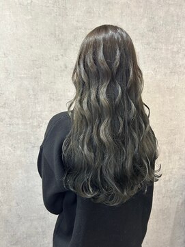 ヘアーワークス ボナ(HAIR WORKS bona.) 艶感ロングウェーブ×髪質改善カラー/透明感/ハイライト/デジパ