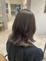 ラボヌールヘアー オリビエ 北千住店(La Bonheur hair Olivier)&nbsp;ミディアムくびれヘア／オリーブカラー