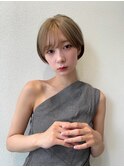 小顔ヘア/マッシュショート/髪質改善/ハイトーンカラー[池袋駅]
