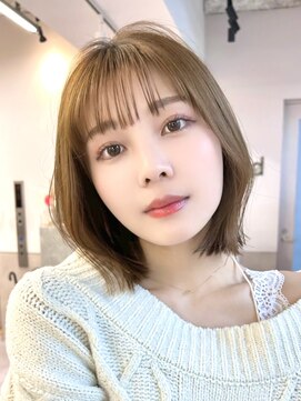 サンド クリア 横浜本店(sand clear) ボブディオリーブベージュ髪質改善縮毛矯正フェイスレイヤー