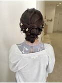 綺麗目ふんわりリボンシニヨン♪
