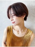 似合わせカット刈り上げボブマロンベージュ_68802