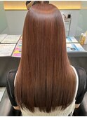 髪質改善カラー×美髪トリートメント×ベージュ×さらつやロング