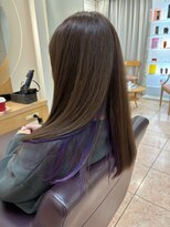 松本平太郎美容室 銀座パートフォー(PART4) インナーカラー パープル/10代20代30代40代50代60代