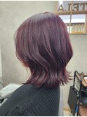 チェリーピンク×くびれボブ