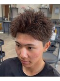 スパイキーショート× パーマ