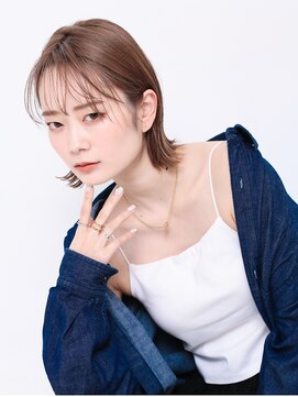 ニューヨークニューヨークマザーズ(NYNY Mothers) 切りっぱなしボブ/外ハネ/透明感カラー/ブリーチなし