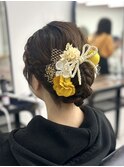 【chome】成人式前撮りヘアセット