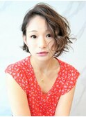■M.SLASHセンター南・14-9■3Dカラー抜け感ウェーブミディ