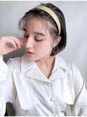 ショートボブカチューシャアレンジ_エアリーミディ_ba320982
