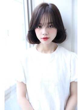 ボヌール 西宮北口(Bonheur) 【西宮北口】ブルーブラックで黒髪ふんわりまとまるボブ